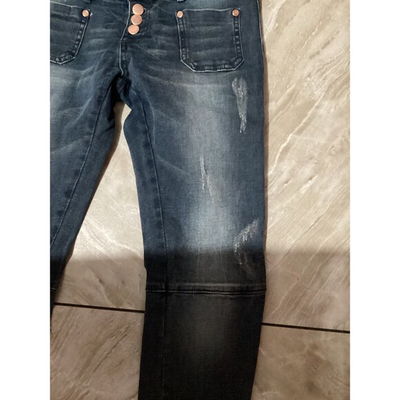 One Teaspoon Super Dupers Distressed Low Rise Skinny Jeans - Picture 5 of 8